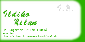 ildiko milan business card